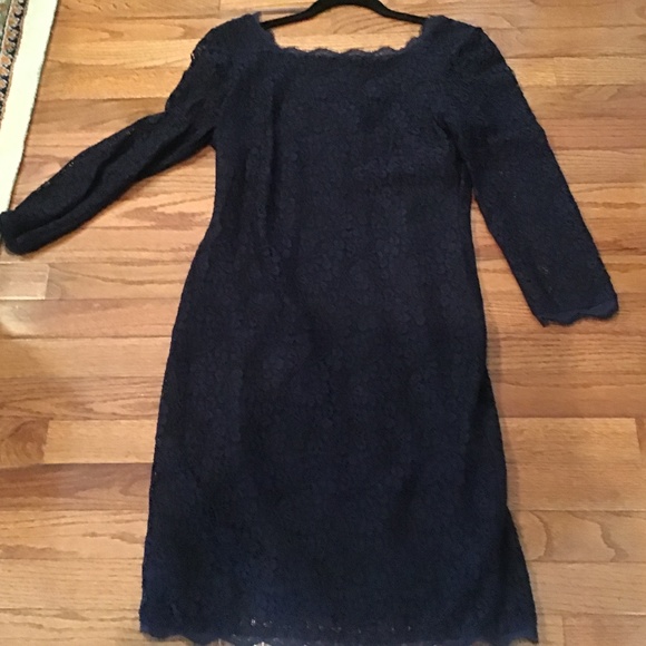 Adrienne Papel Navy Lace Dress Size 8 new without tags - Picture 1 of 3